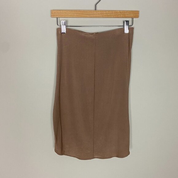 L'Agence Reagan Drape Front Pencil Skirt Womens Small S Beige Tan - Picture 5 of 6